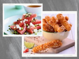 Watermelon Salad with Chilli Squid