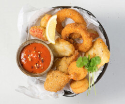 Best Seafood Basket with a Chilli Cocktail Sauce