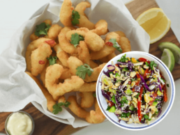 Thai Ginger Salad w/ Lightly Dusted Squid Pieces