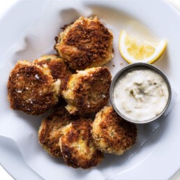 Kentucky Crab Cakes with Roasted Tomatillo Mayo