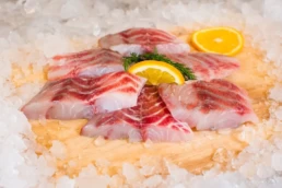 Pacific West Barramundi Fillets Portions Skinless Ice Lemon