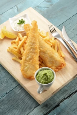 Pacific West Beer Battered Fish Fillets With Peas