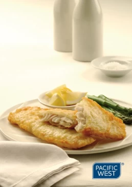 Pacific West Tempura Barramundi Fillets Plated