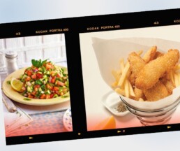 Crumbed Whiting with Israeli Salad