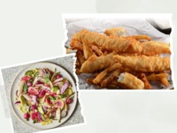 Flathead Fillets with Rainbow Salad