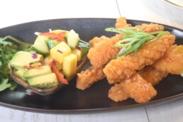 Chilli Squid with a Mango Salsa